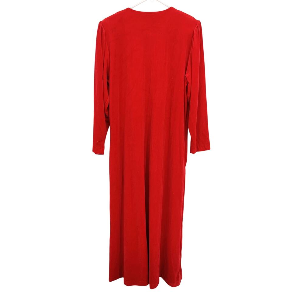 Kathleen Usherwood for Periphery Kaftan Robe Red Long Sleeve Size M 70s 80s - Picture 5 of 5